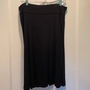 Knee length, loose silk knit skirt